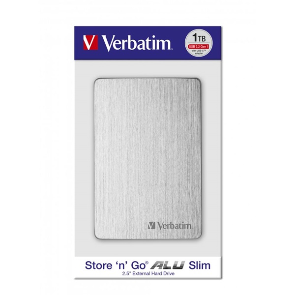 Verbatim 53663 Store `n` Go ALU Slim 2,5” 1TB USB 3.2 Gen 1 ezüst HDD - Image 5