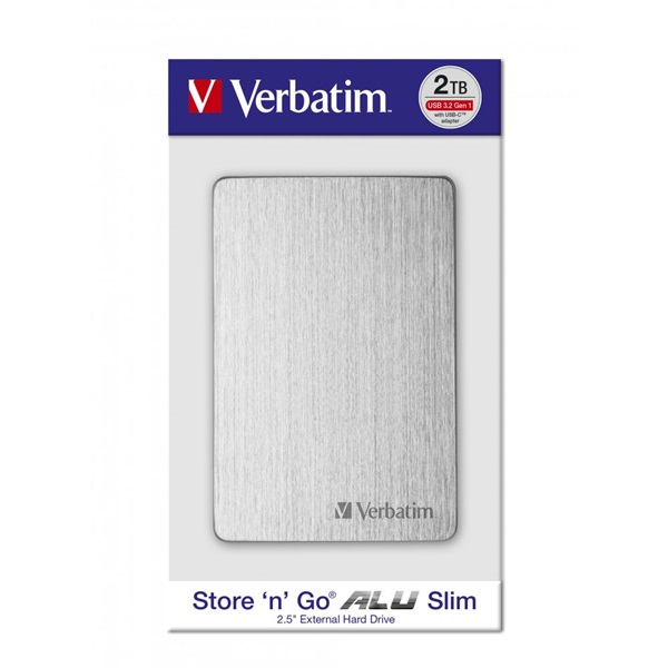 Verbatim 53666 Store `n` Go ALU Slim 2,5” 2TB USB 3.2 Gen 1 ezüst HDD - Image 5