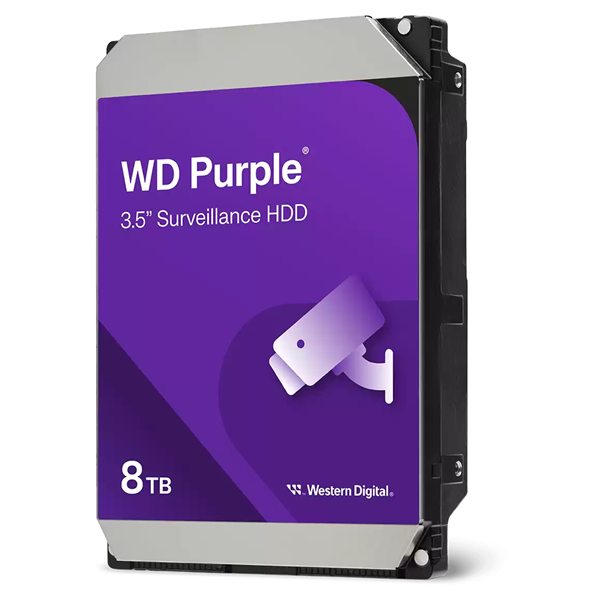 Western Digital 3,5" 8000GB belső SATAIII 5640RPM 256MB PURPLE WD85PURZ winchester 3 év - Image 2