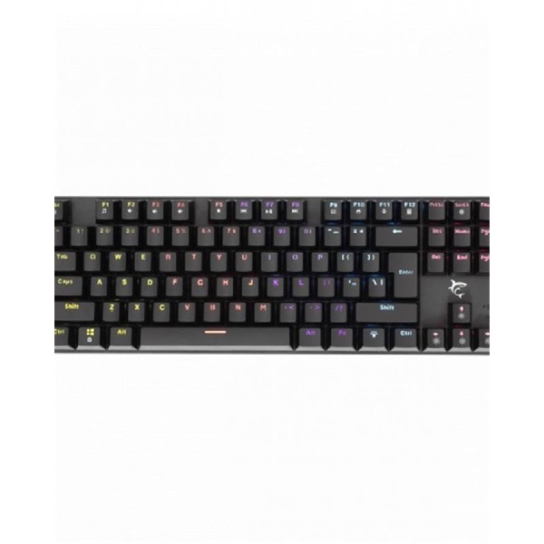 White Shark COMMANDOS GK-2106B/BL-HU fekete mechanikus magyar (blue switch) gamer billentyűzet - Image 1