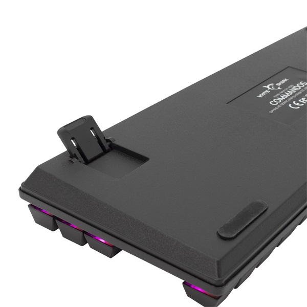 White Shark COMMANDOS GK-2106B/BL-HU fekete mechanikus magyar (blue switch) gamer billentyűzet - Image 10