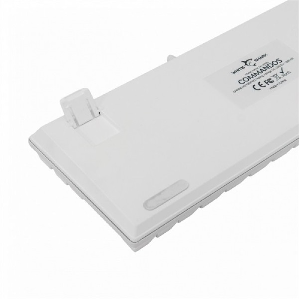 White Shark COMMANDOS GK-2106W/BL-HU fehér mechanikus magyar (blue switch) gamer billentyűzet - Image 5