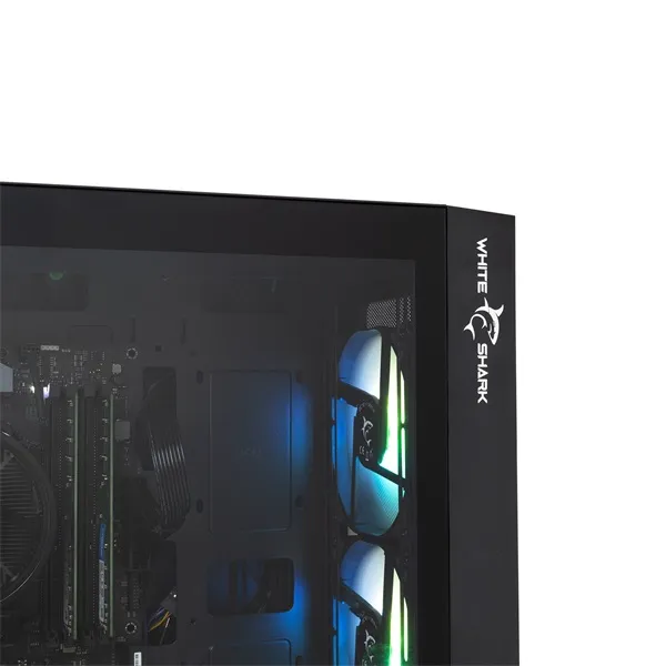 White Shark GCC-2401B Warhead fekete (táp nélküli switch) ablakos E-ATX ház - Image 4