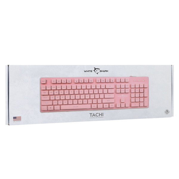 White Shark GK-003441P-US Tachi US pink gamer billentyűzet - Image 7