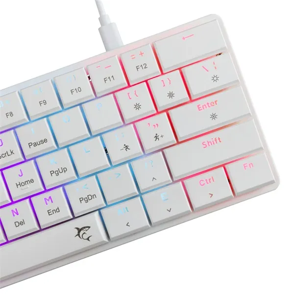 White Shark GK-006211-W/R-US Nagamaki US fehér (red switch) gamer billentyűzet - Image 5