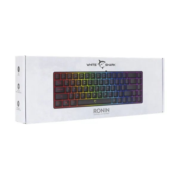 White Shark GK-2201B-HU RONIN-B fekete gamer billentyűzet - Image 5