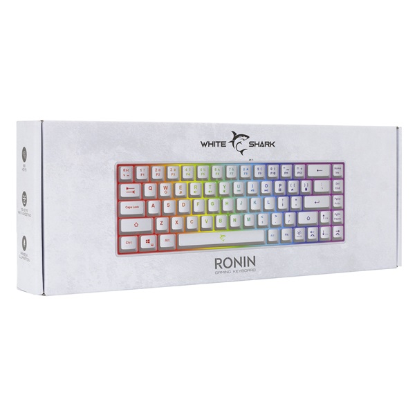 White Shark GK-2201W-HU RONIN-W fehér gamer billentyűzet - Image 10