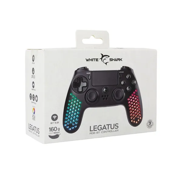 White Shark GPW-4009 Legatus PC/PS3/PS4 vezeték nélküli fekete kontroller - Image 9