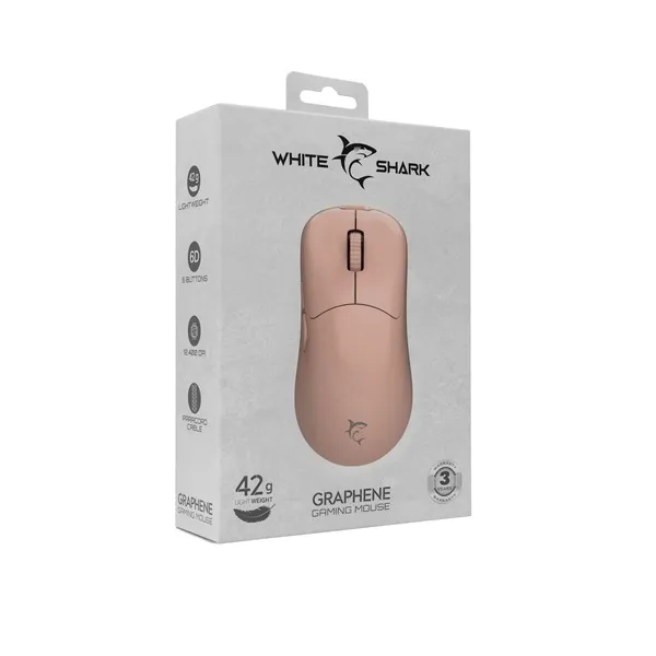 White Shark GRAPHENE WS GM-5014P 6200dpi pink gamer egér - Image 11