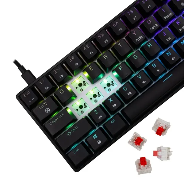 White Shark SHINOBI 2 GK-004113B/R-HU HUN fekete mechanikus (red switch) gamer billentyűzet - Image 8