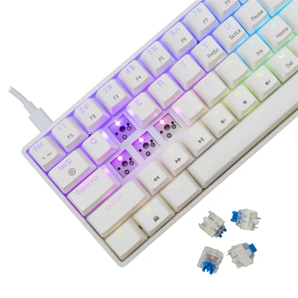 White Shark SHINOBI 2 GK-004223W/BL-HU HUN fehér mechanikus (blue switch) gamer billentyűzet - Image 7