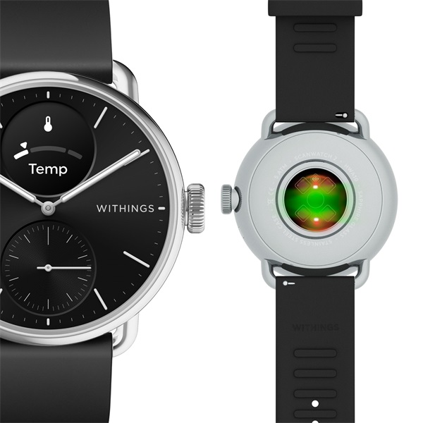 Withings HWA10-model 1 ScanWatch 2 38mm fekete okosóra - Image 4