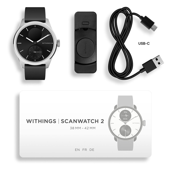 Withings HWA10-model 4 ScanWatch 2 42mm fekete okosóra - Image 10