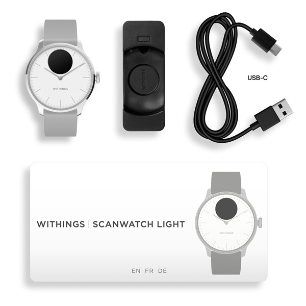 Withings HWA11-model 3 ScanWatch Light 37mm fehér okosóra - Image 10