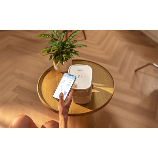 YABER T2 Plus 1080P 450L bézs hordozható beépített akkumulátoros projektor - Image 11