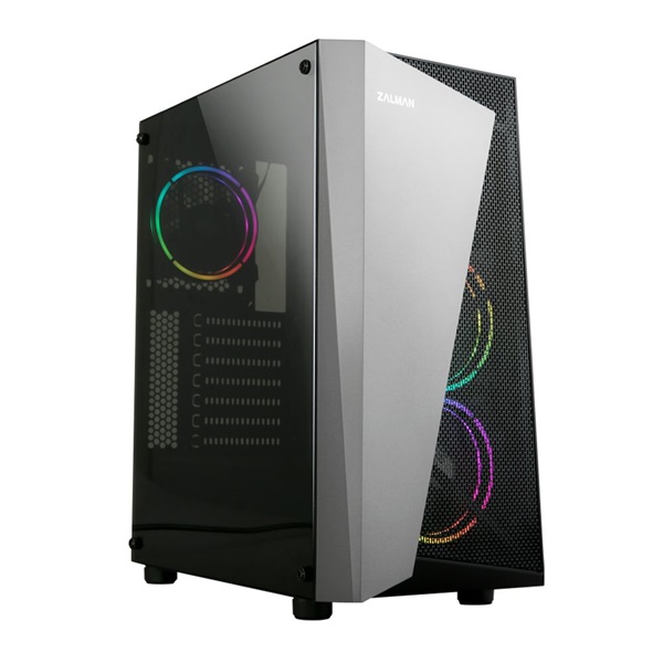 Zalman S4 PLUS fekete (táp nélküli) ablakos ATX ház - Image 1