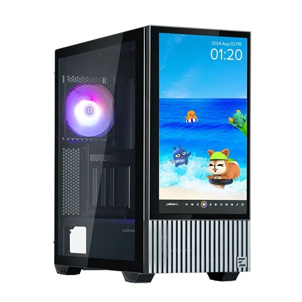 Zalman Z10 DS fekete (táp nélküli) 15" LED Kijelzős ablakos ATX ház - Image 9