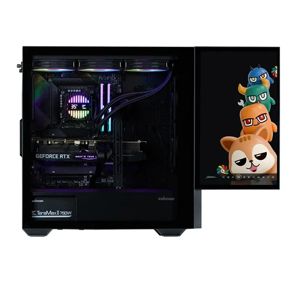 Zalman Z10 DS fekete (táp nélküli) 15" LED Kijelzős ablakos ATX ház - Image 19