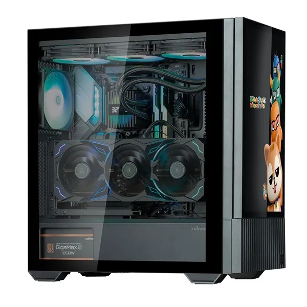 Zalman Z10 DS fekete (táp nélküli) 15" LED Kijelzős ablakos ATX ház - Image 25