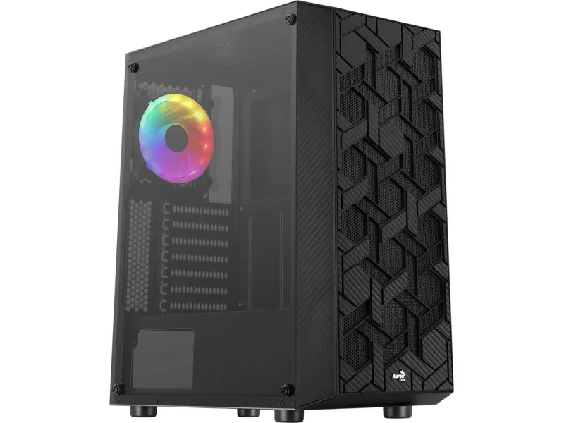 Számítógépház Aerocool Hive v3 FRGB ATX Fekete Edzett üveg