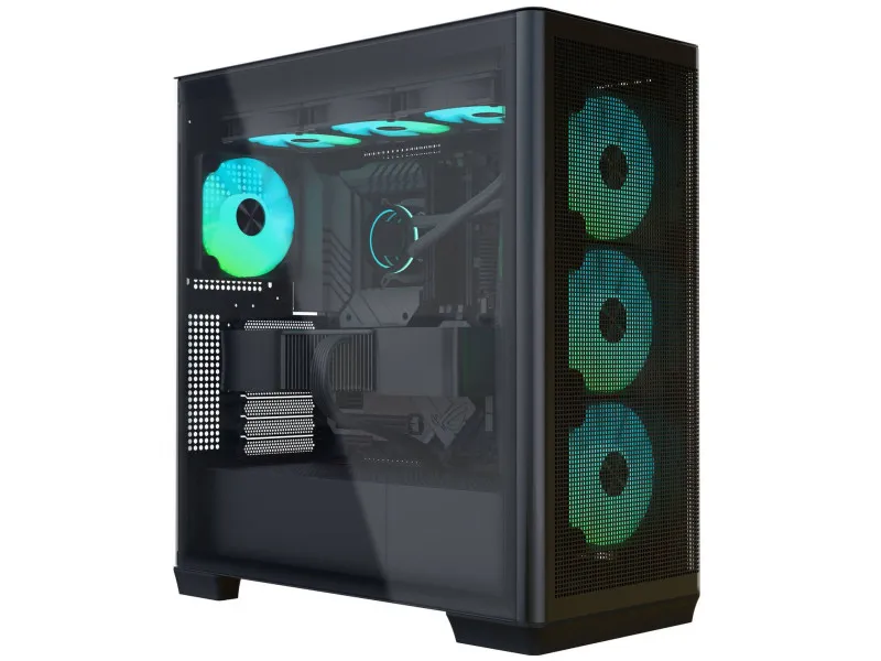 Számítógépház APNX Creator C1-R, Midi-Tower, ATX, edzett üveg - fekete