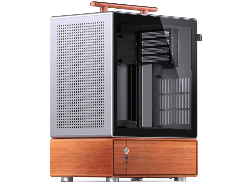 Jonsbo T7 ház, Midi-Tower, mATX, edzett üveg - ezüst