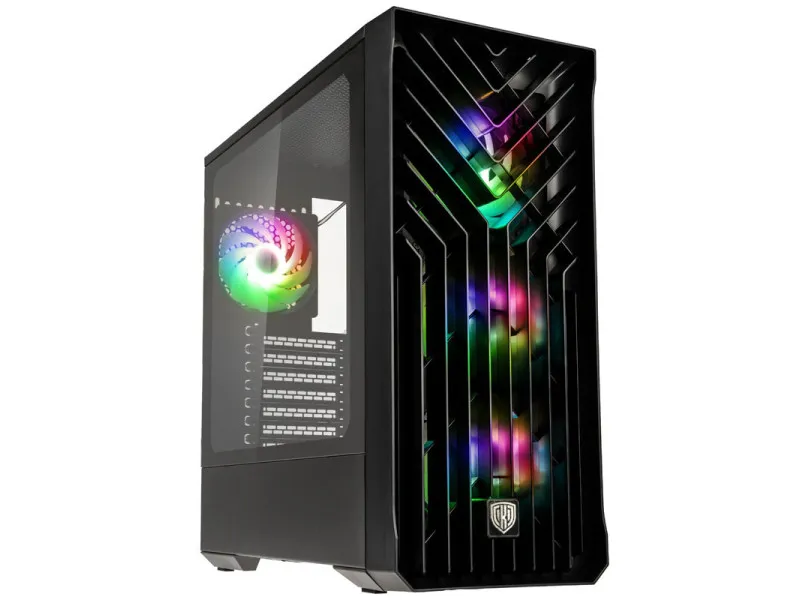 Számítógépház Kolink Unity Cascade ARGB Midi-Tower, fekete