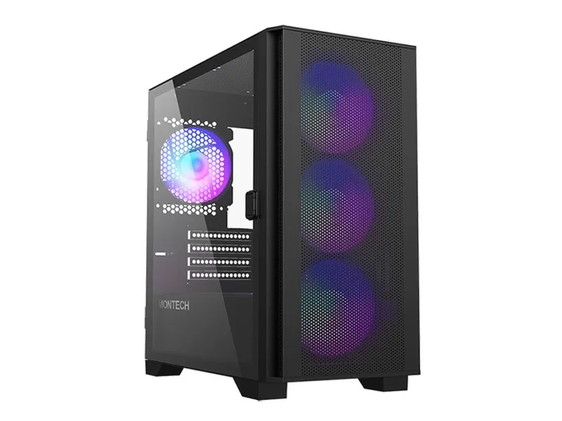 Számítógépház Montech AIR 100 ARGB mATX Fekete Edzett üveg