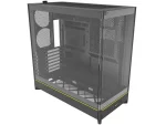 Számítógépház Montech HS02 PC Ház, Midi-Tower, ATX, Edzett Üveg, ARGB - Fekete