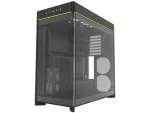 Számítógépház Montech HS02 PC Ház, Midi-Tower, ATX, Edzett Üveg, ARGB - Fekete - Image 4