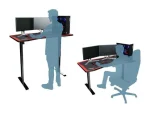 Gamer asztal Nitro Concepts D16E 1600 x 800 mm Carbon Black Elektromosan állítható - Image 6