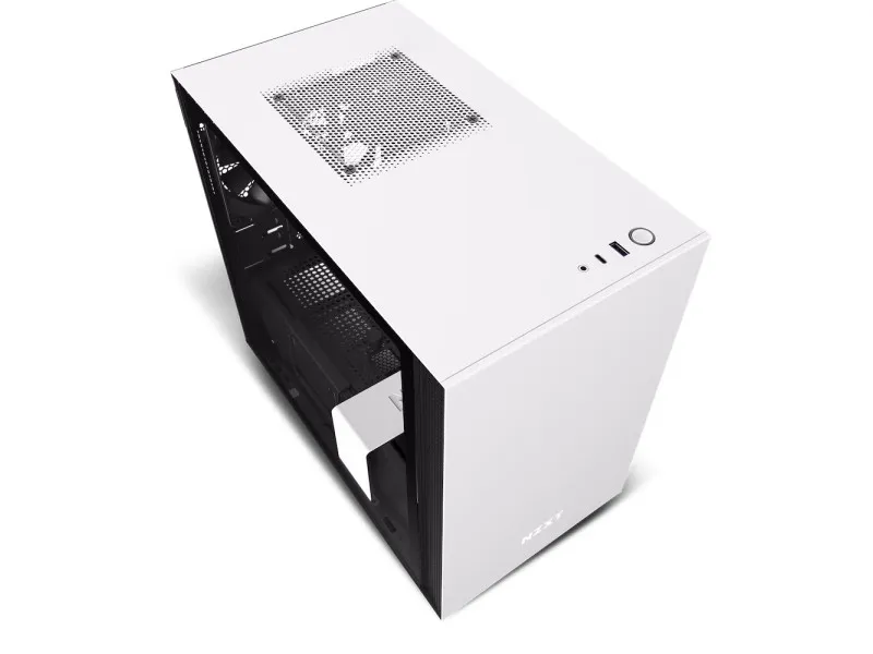 Számítógépház NZXT H210 ITX Fehér/Fekete Edzett üveg