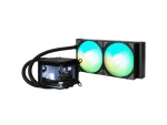 TRYX PANORAMA AIO CPU hűtő + AMOLED, ARGB - 240 mm, fekete