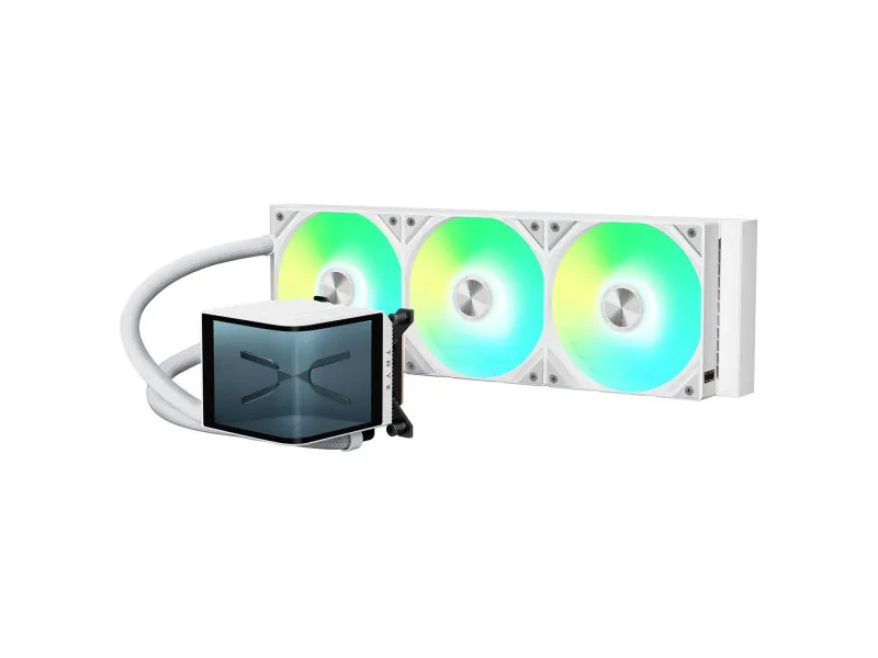 TRYX PANORAMA AIO CPU hűtő, 3D-AMOLED ARGB - 360 mm, fehér