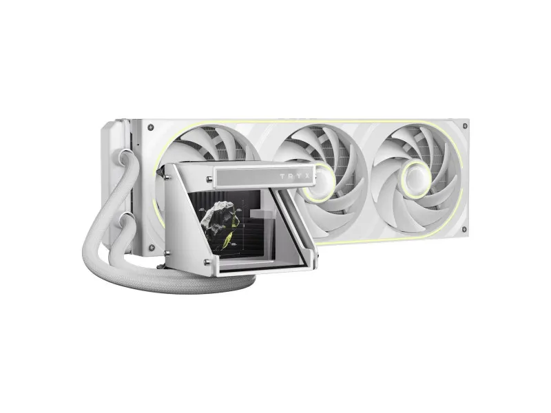 TRYX HOLO ARGB 360 AiO Folyadékhűtő, Holografikus Kijelzővel - 360mm - Fehér