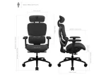 Gamer szék ThunderX3 XTC szövet irodai szék, Loft sötétszürke - Image 6