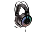 Fejhallgató L33T Gaming Nebulir RGB Gaming Mikrofonnal Fekete