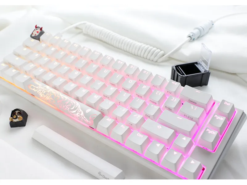 Billentyűzet Ducky ONE 3 SF MX Blue RGB Premium ABS Magyar (HU) Fehér