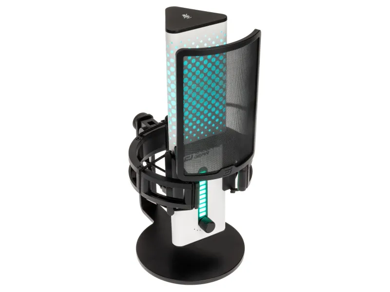 Mikrofon Endgame Gear XSTRM RGB kardioid kondenzátor USB Fehér