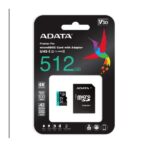 ADATA MicroSD kártya - 512GB microSDXC UHS-I U3 Class10 A2 V30S (R/W: 100/85 MB/s) + adapter - Image 2