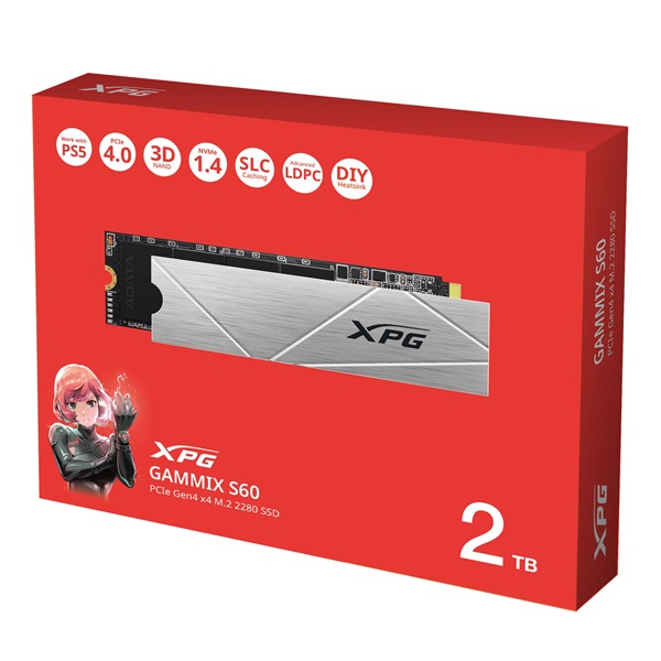 ADATA SSD M.2 2280 NVMe Gen4x4 2TB GAMMIX S60 - Image 2
