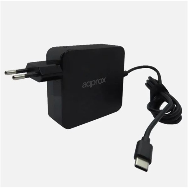 APPROX_Notebook_adapter_90W_-_Univerzalis_USB_Type-C_tolto_5V3A_9V3A_12V3A_15V3A_20V45A_Fekete-i349814.jpg APPROX Notebook adapter 90W - Univerzális USB Type-C töltő, 5V/3A, 9V/3A, 12V/3A, 15V/3A, 20V/4.5A, Fekete - Image 1