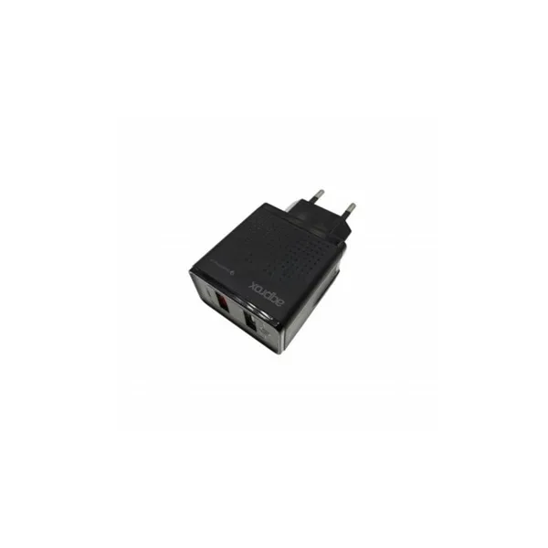 APPROX Telefontöltő - 2db USB2.0, 18W, QC3.0, Fekete
