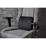 AROZZI Gaming szék kiegészítő - memóriahabos deréktámasz párna fekete velúr - Image 3