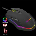 Advance Egér - GTA 210 (2400 DPI, 6 gomb, RGB, fekete) - Image 3