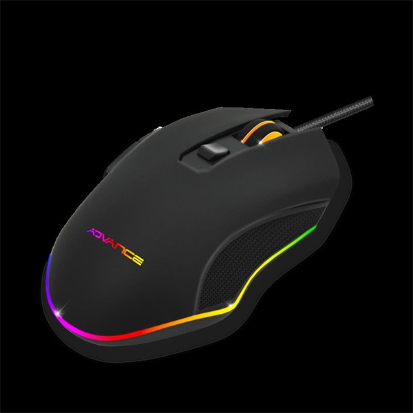 Advance Egér - GTA 210 (2400 DPI, 6 gomb, RGB, fekete) - Image 4