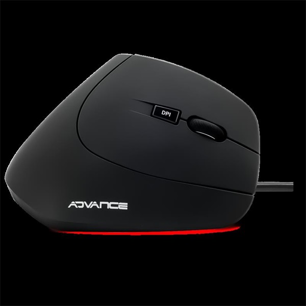 Advance Egér - VERTICAL PLUS MOUSE (1600 DPI, 6 gomb, ergonomikus, fekete) - Image 2