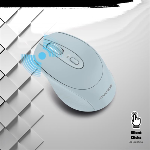 Advance Egér vezeték nélküli - FEEL WIRELESS (1600 DPI, 4 gomb, kék) - Image 3