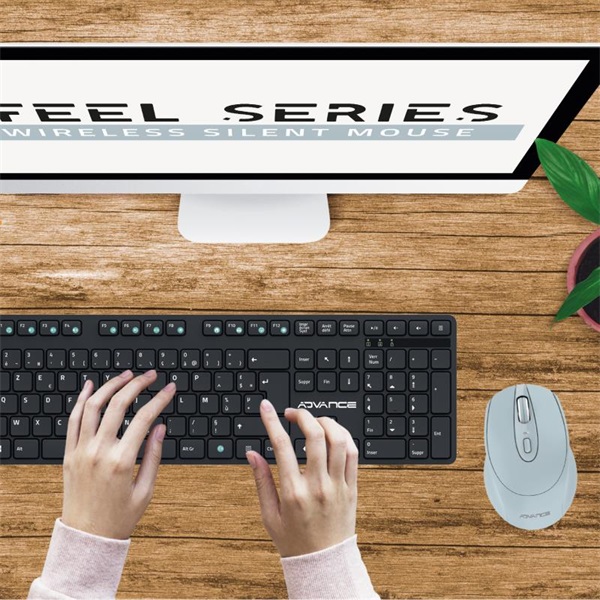 Advance Egér vezeték nélküli - FEEL WIRELESS (1600 DPI, 4 gomb, kék) - Image 6