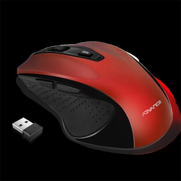 Advance_Eger_vezetek_nelkuli_-_SHAPE_6D_2400_DPI_6_gomb_ergonomikus_piros-i434607.jpg Advance Egér vezeték nélküli - SHAPE 6D (2400 DPI, 6 gomb, ergonomikus, piros) - Image 1